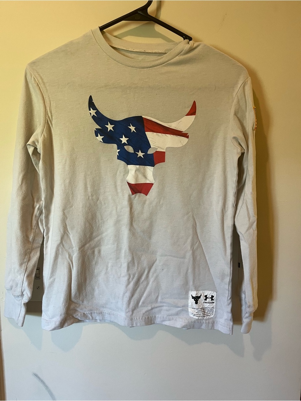 Under Armour White Youth V-Neck Tee with Small Logo